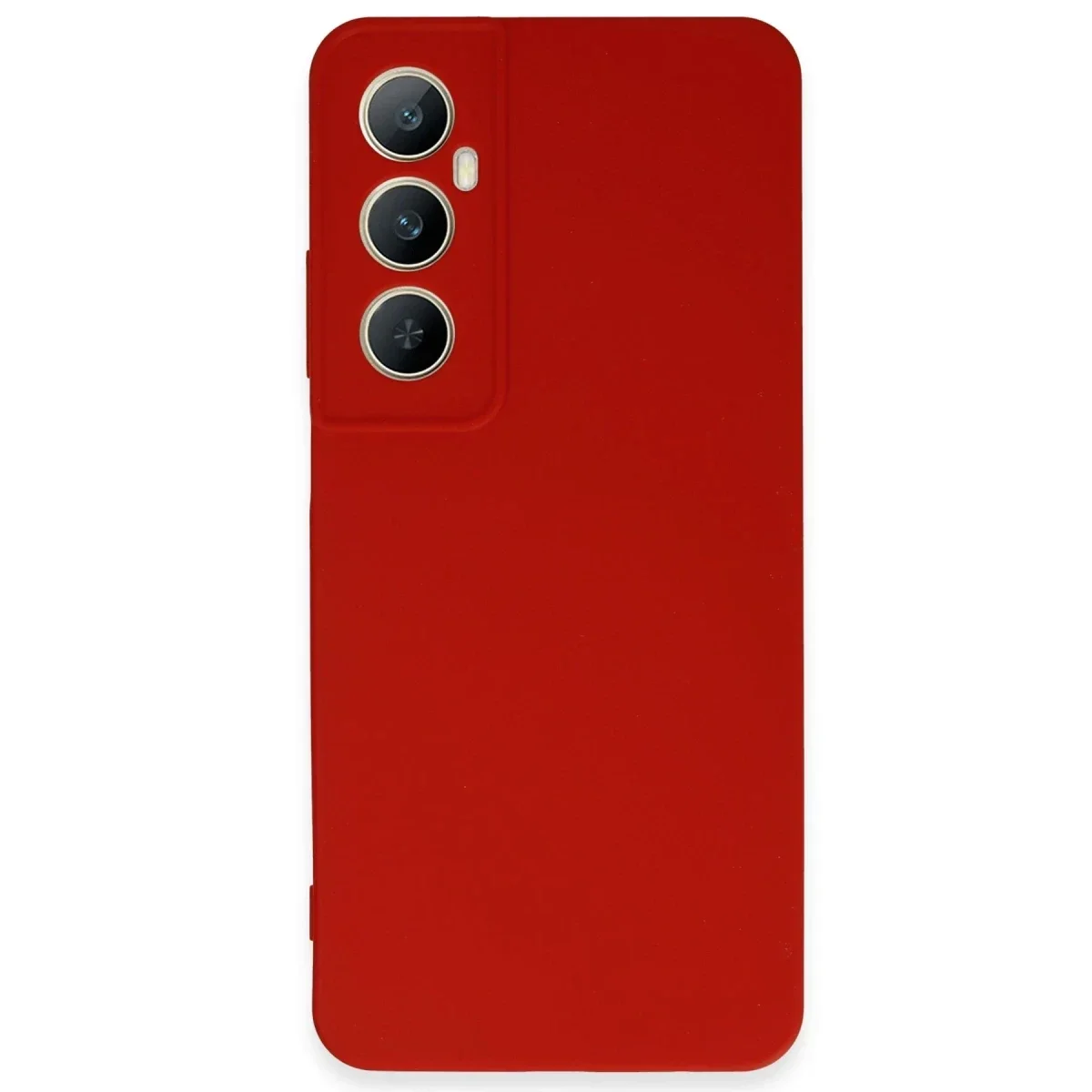 Realme C65 Kılıf First Silikon - Kırmızı görsel 3