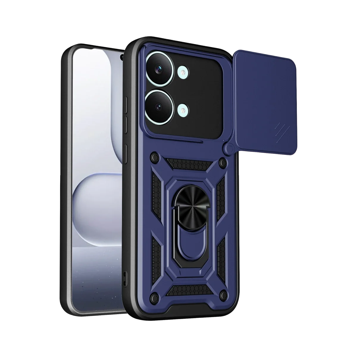Xiao Poco X8 Pro Max Pars Lens Yüzüklü Silikon - Lacivert