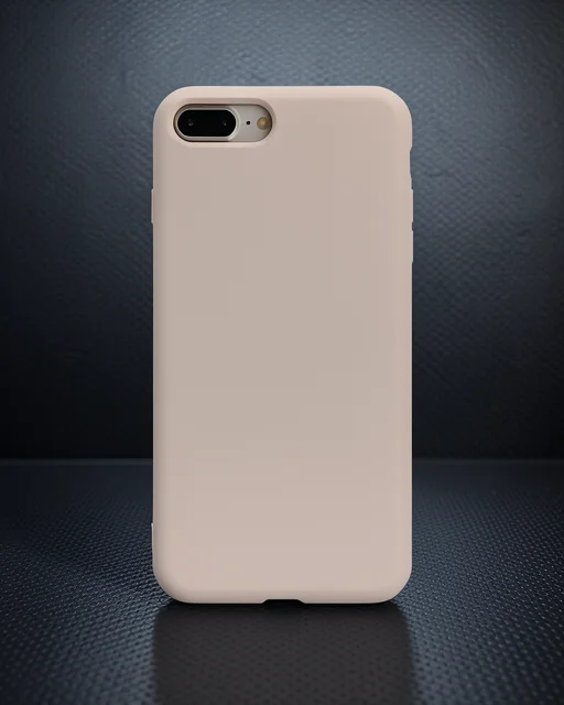 Apple İphone 7 Plus Kılıf Nano İçi Kadife Silikon - Pudra