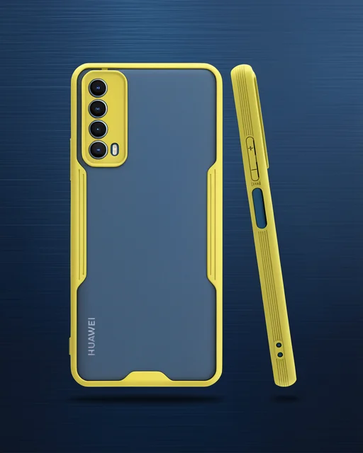 Huawei P Smart 2021 Kılıf Platin Silikon - Sarı
