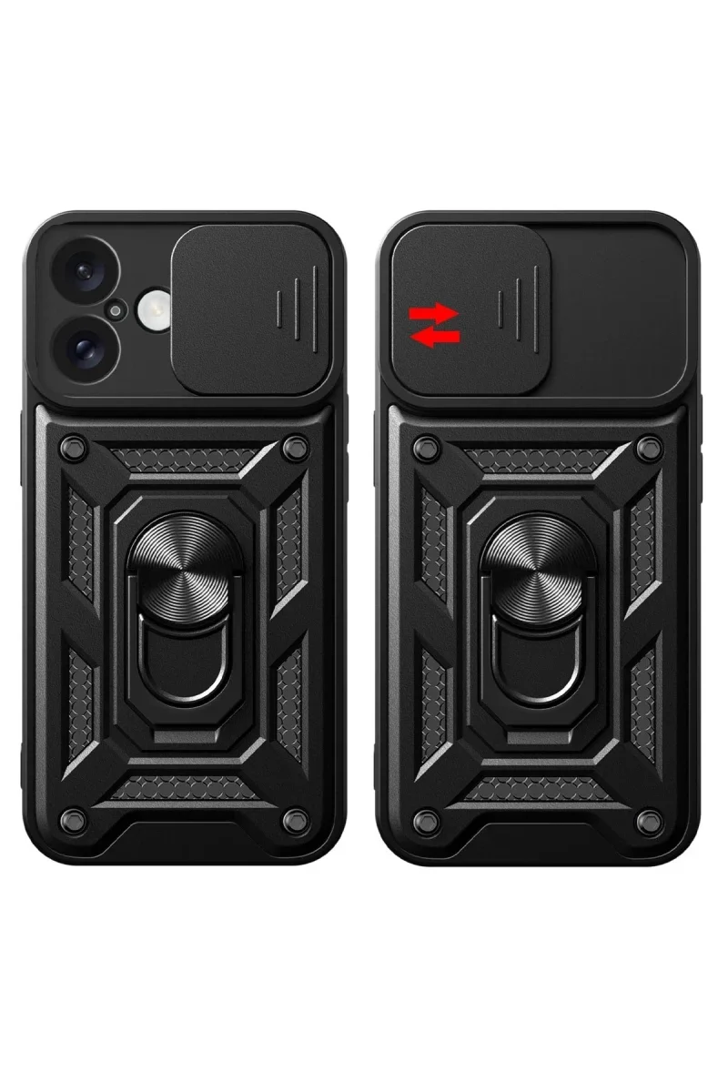 Apple iPhone 16 Kılıf Pars Lens Yüzüklü Silikon - Yeşil görsel 2