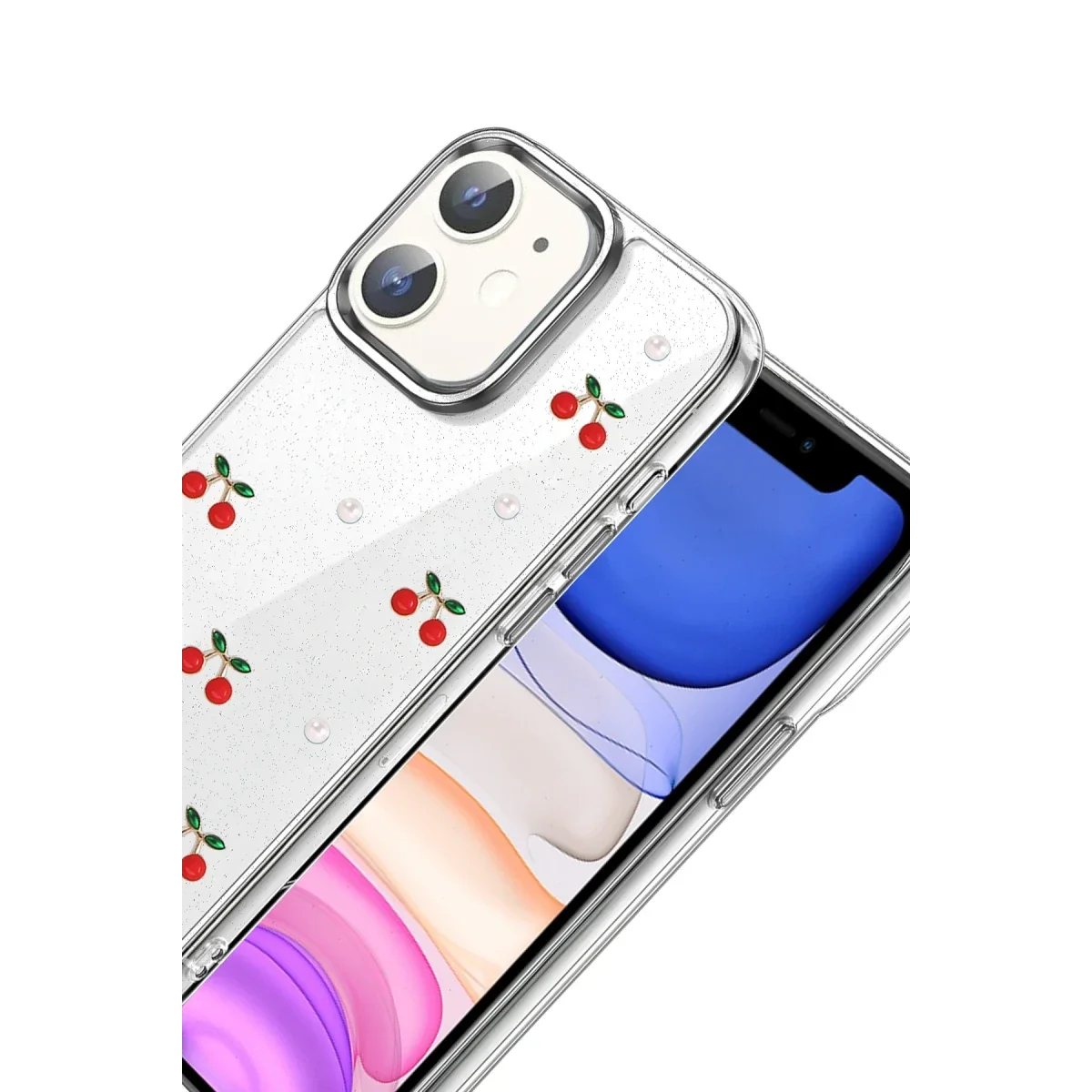 Apple iPhone 12 Fiyonk Desenli Kapak - Desen 9 görsel 2