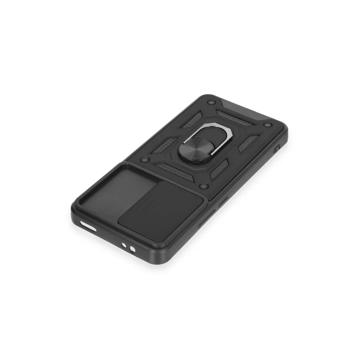 Xiaomi Mi 12T Pro Kılıf Pars Lens Yüzüklü Silikon - Siyah görsel 4