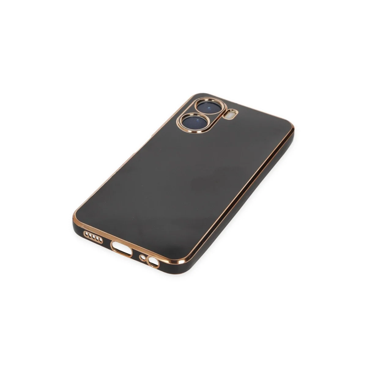 Vivo Y16 Kılıf Volet Silikon - Siyah görsel 5