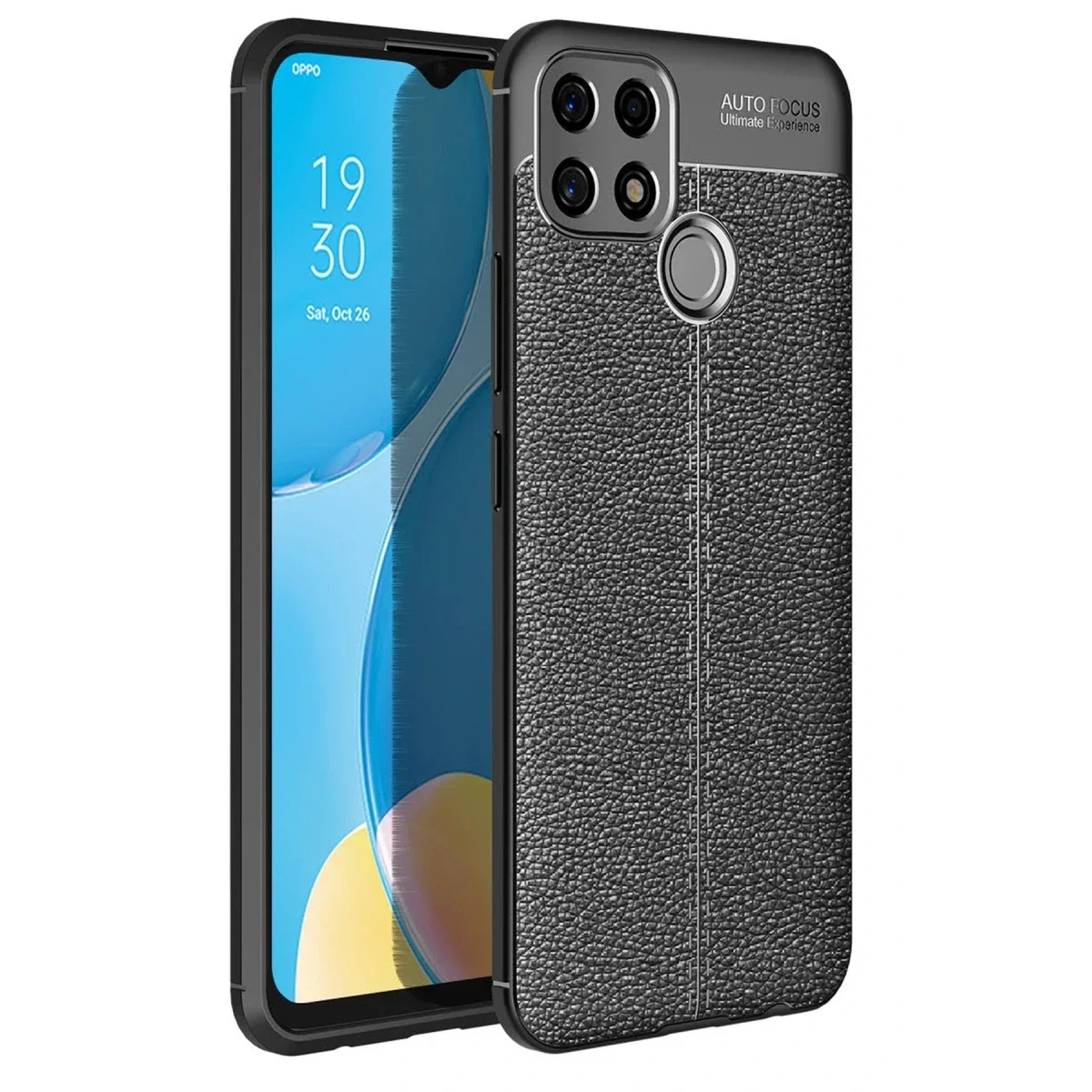 Oppo A15 Kılıf Auto Focus Kapak - Siyah