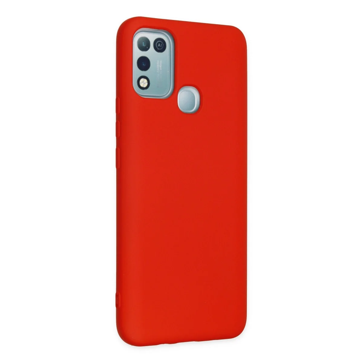 İnfinix Hot 10 Play Kılıf Nano İçi Kadife Silikon - Kırmızı görsel 2