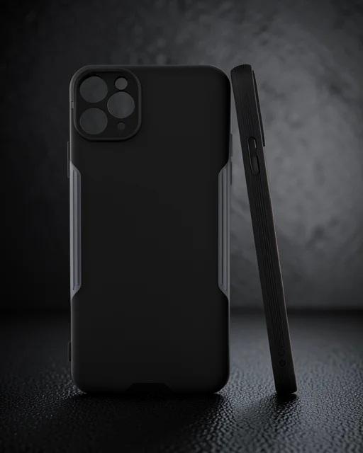 Apple İphone 11 Pro Kılıf Platin Silikon - Siyah