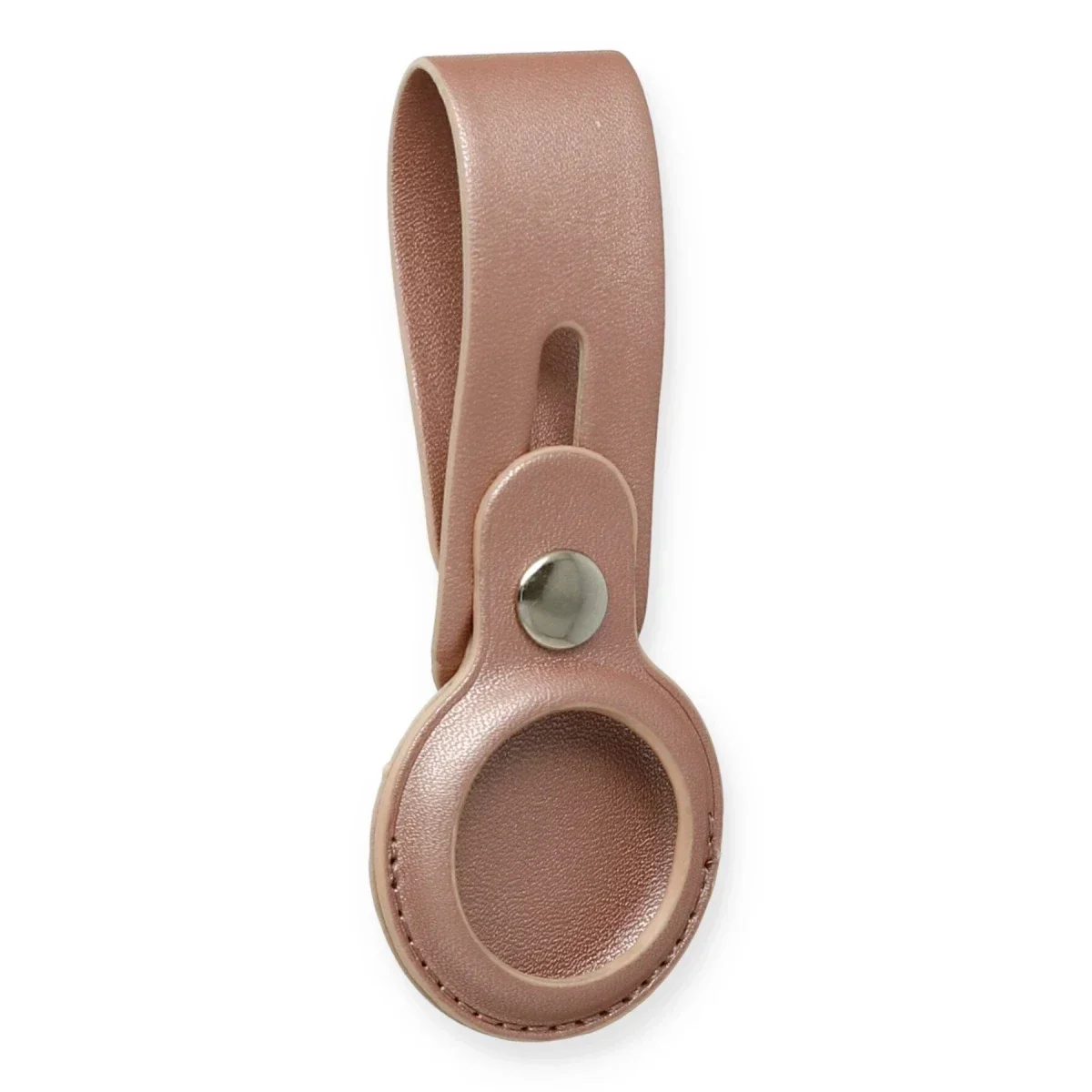 Airtag Askılı Deri Kılıf - Rose Gold görsel 2
