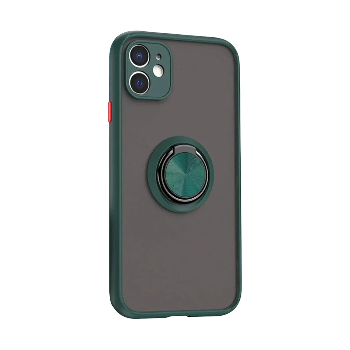 Apple iPhone 11 Kılıf Montreal Yüzüklü Silikon Kapak - Yeşil görsel 2