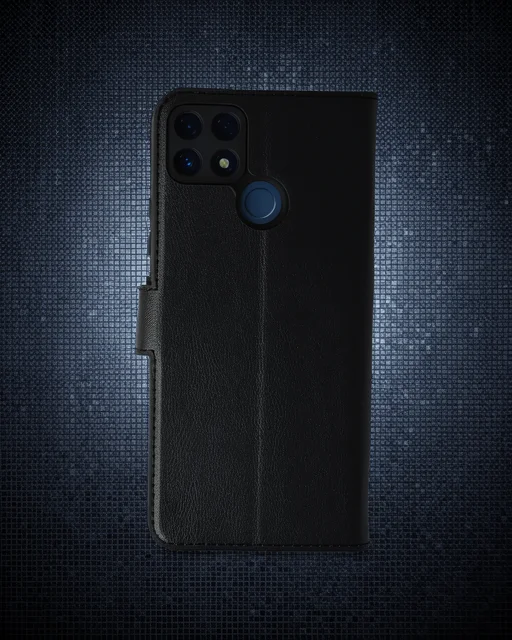 Realme C25 Kılıf Trend S Plus Kapaklı Kılıf - Siyah