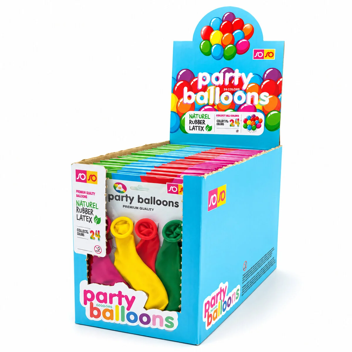 40 Paket - 4PCS Küçük Boy Renkli 20CM Party Balon - Toplamda 160 Adet Balon görsel 3