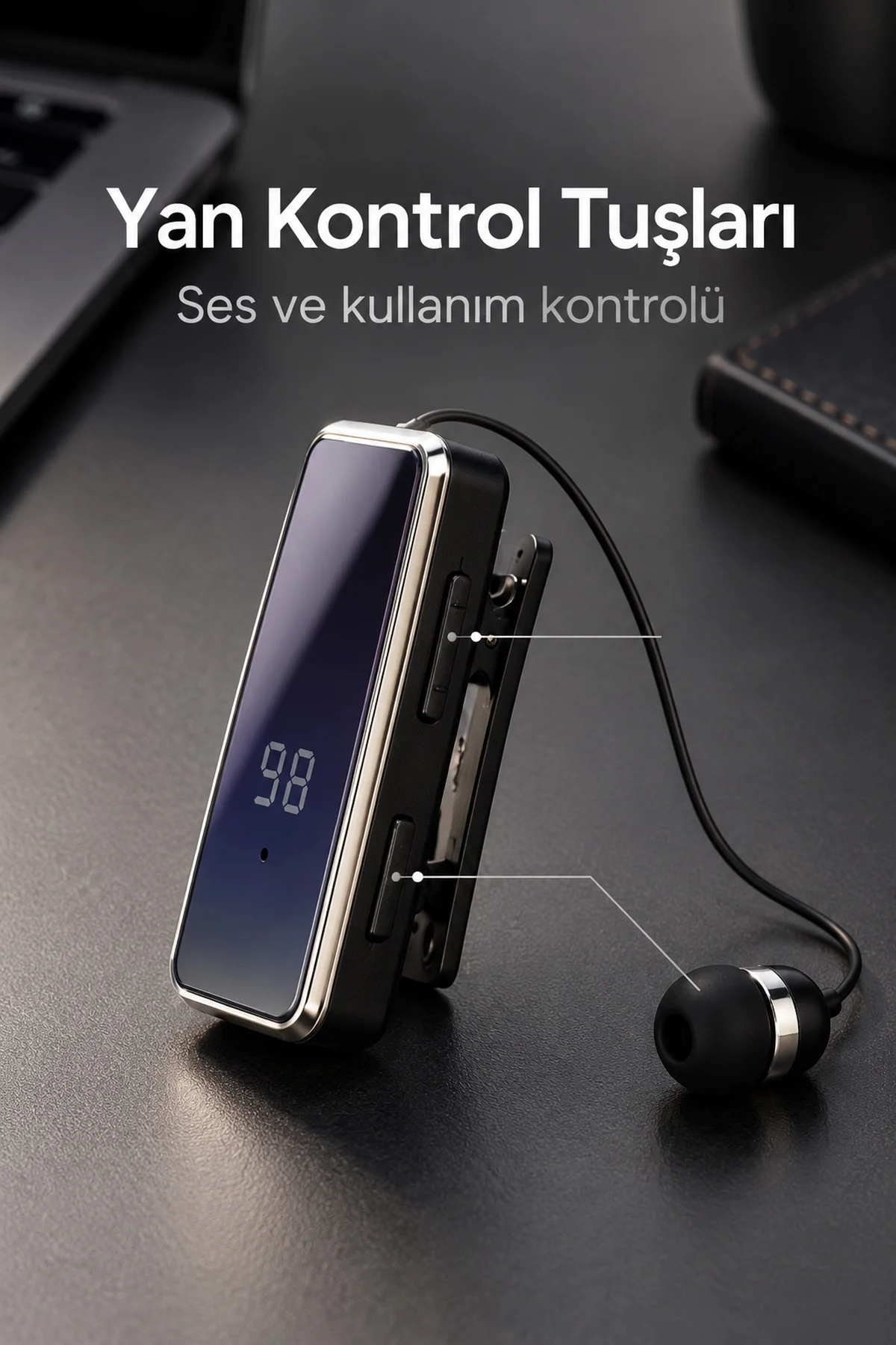 Müzik ve Görüşme İçin Dijital Ekranlı Bluetooth Kulaklık görsel 3