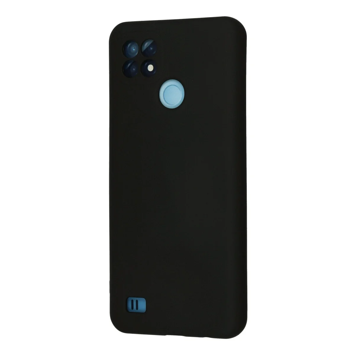 Realme C21 Kılıf Nano İçi Kadife Silikon - Siyah görsel 3