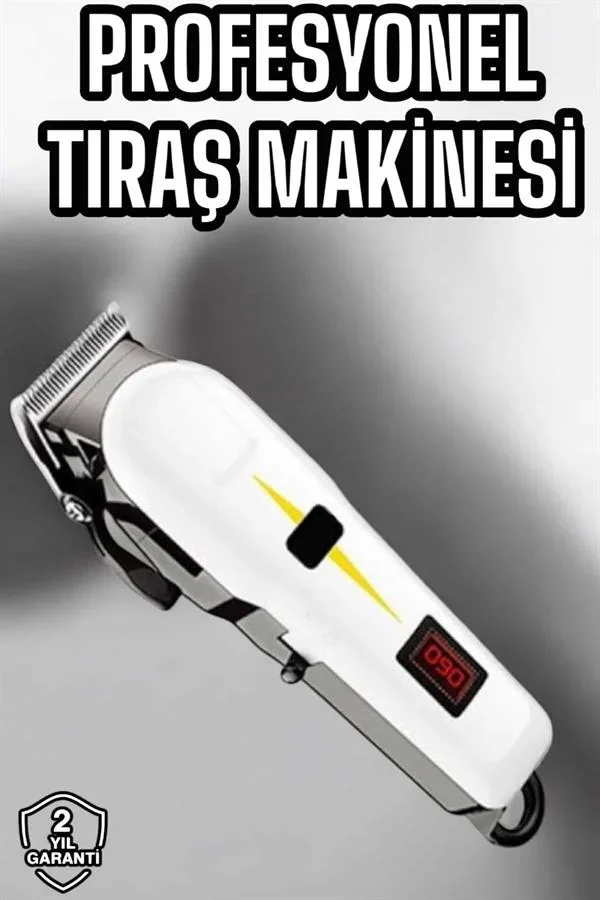 Tıraş Makinesi Profesyonel Saç Ve Sakal Kesme lim Ayarlı Dijital Göstergeli Yeni Nesil görsel 2