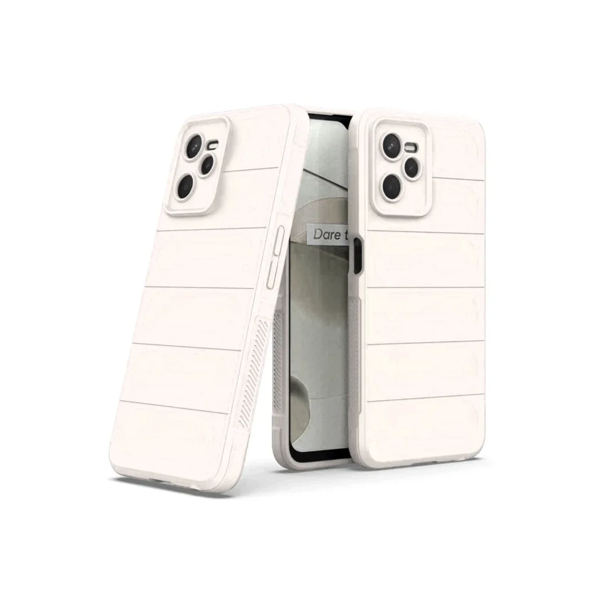 Realme C35 Kılıf Optimum Silikon - Krem görsel 2