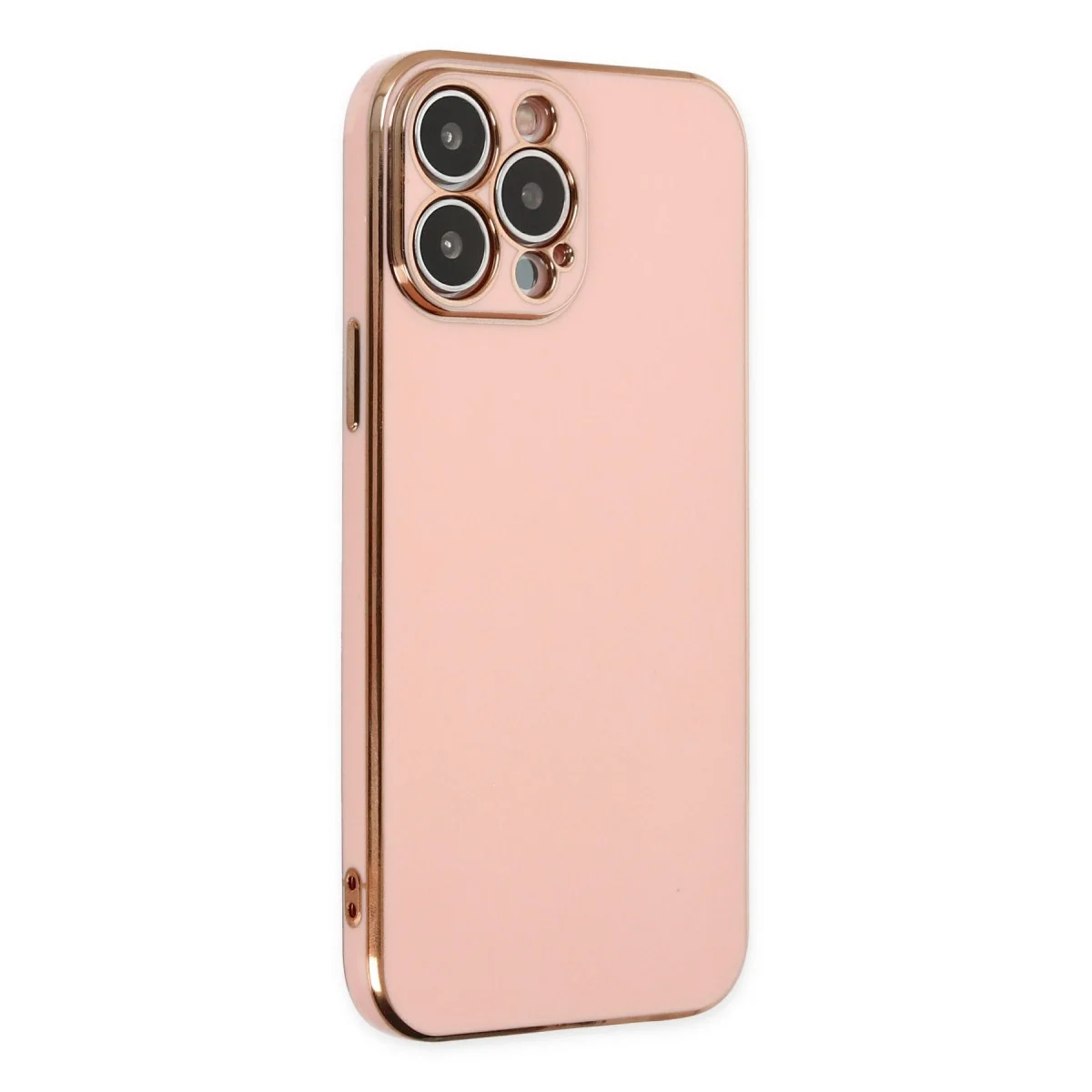 Apple İphone 14 Pro Max Kılıf Volet Silikon - Pembe