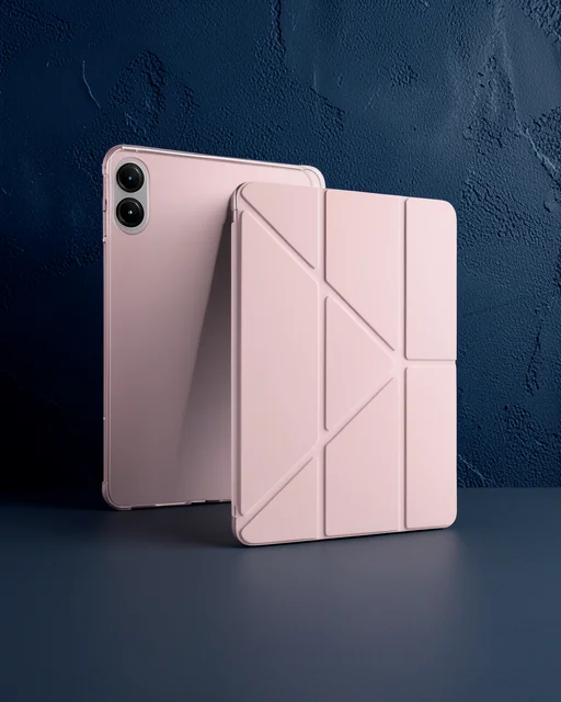 Xiaomi Redmi Pad Pro 12.1 Kılıf Kalemlikli Mars Tablet Kılıfı - Rose Gold