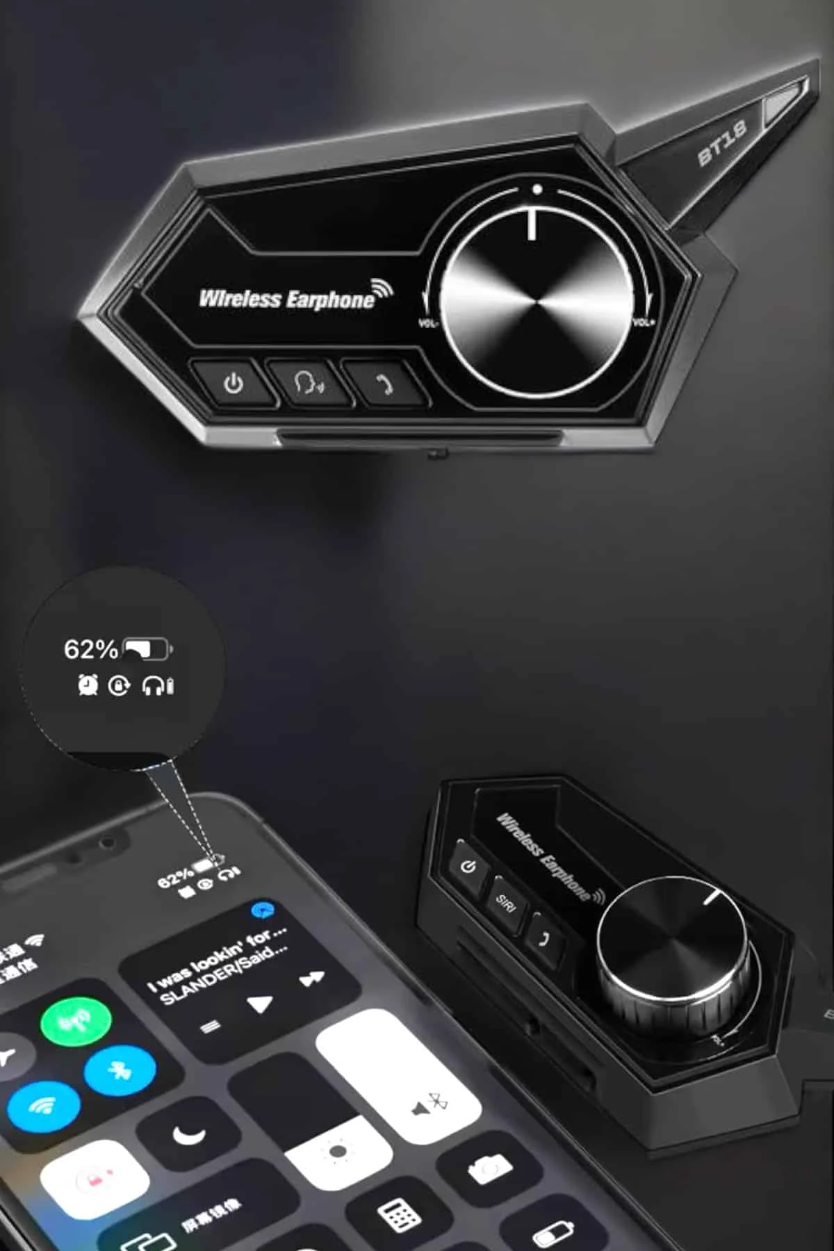 Intercom Kask Kulaklığı ANC Özelliği Yüksek Ses Kaliteli Bluetooth Kulaklık görsel 4