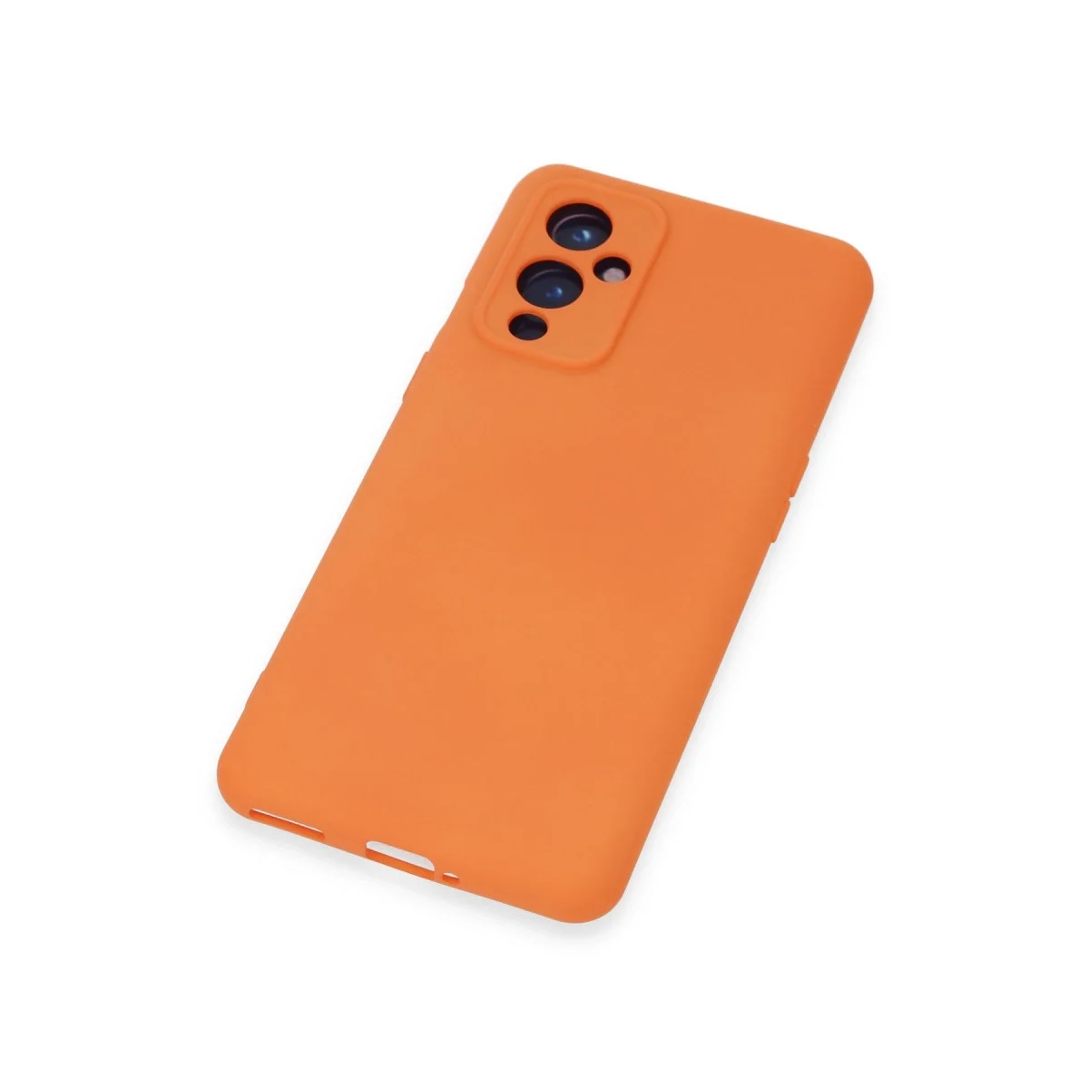 One Plus 9 Kılıf Nano İçi Kadife Silikon - Turuncu görsel 4