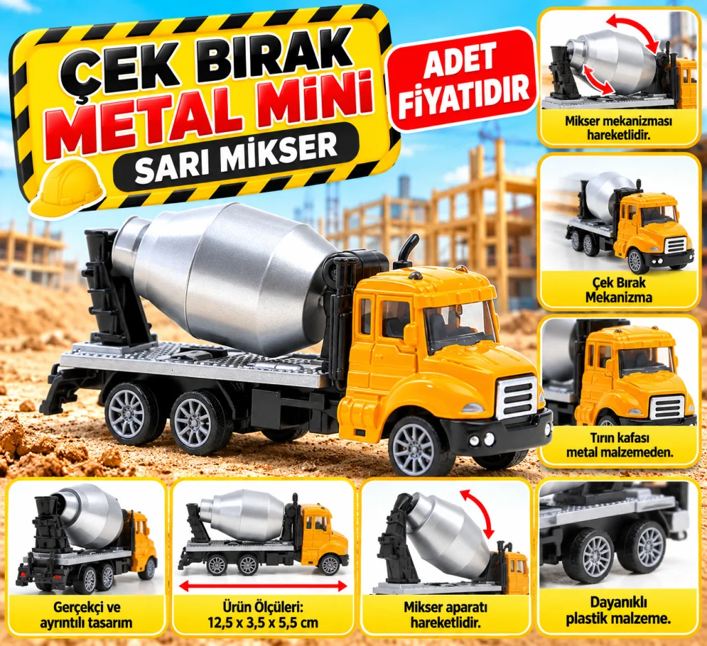 Çek Bırak Metal Mini Sarı Mikser (adet fiyatıdır)