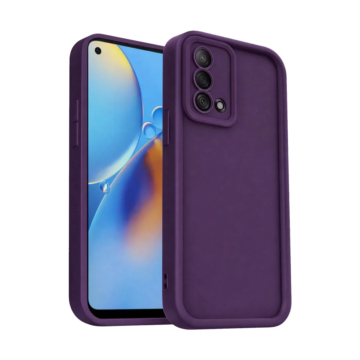 Oppo A74 4G Kılıf Viera Silikon - Mürdüm görsel 3