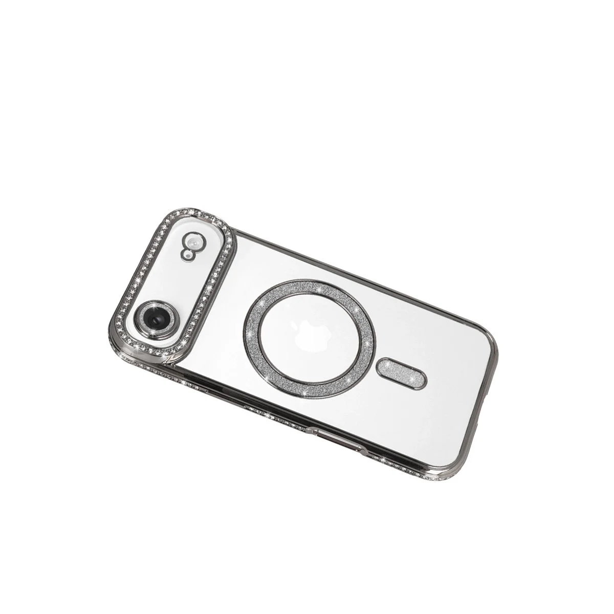 Apple İphone 17 Air Joke Simli Magneticsafe Kılıf - Gümüş görsel 3