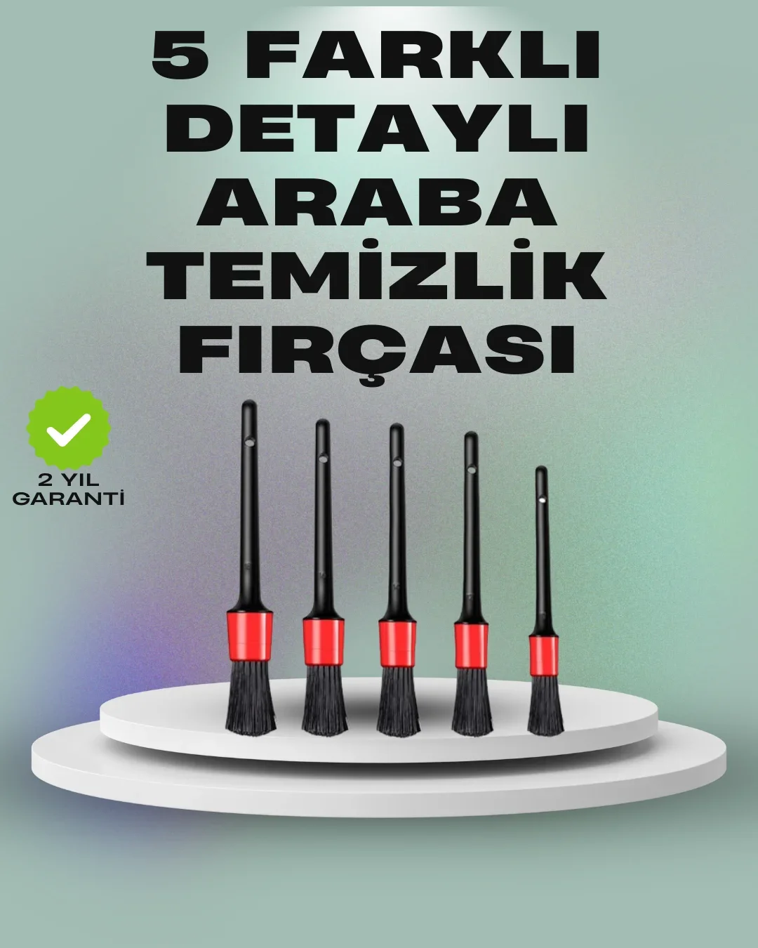 5'li Araç Tezlik Fırça Seti-Detaylı Tezlik İçin Çok Amaçlı Fırçalar