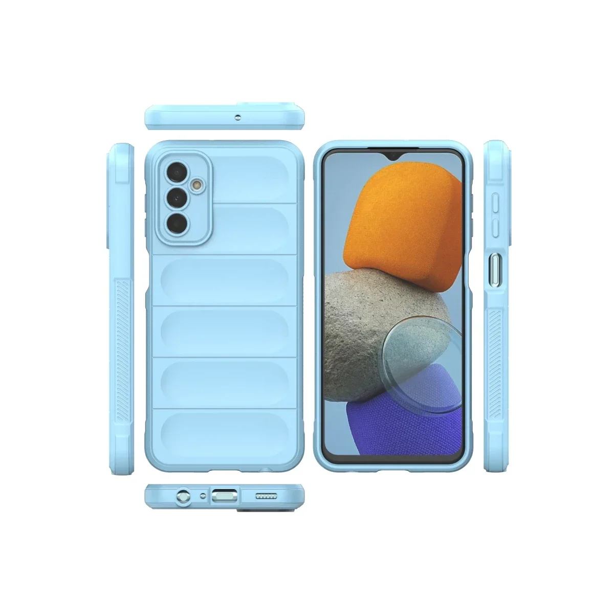 Samsung Galaxy M23 Kılıf Optimum Silikon - Sky Blue görsel 3