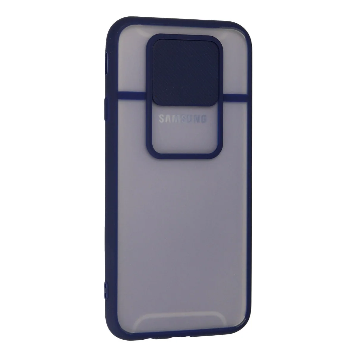 Samsung Galaxy J7 Pro / J730 Kılıf Palm Buzlu Kamera Sürgülü Silikon - Lacivert görsel 3