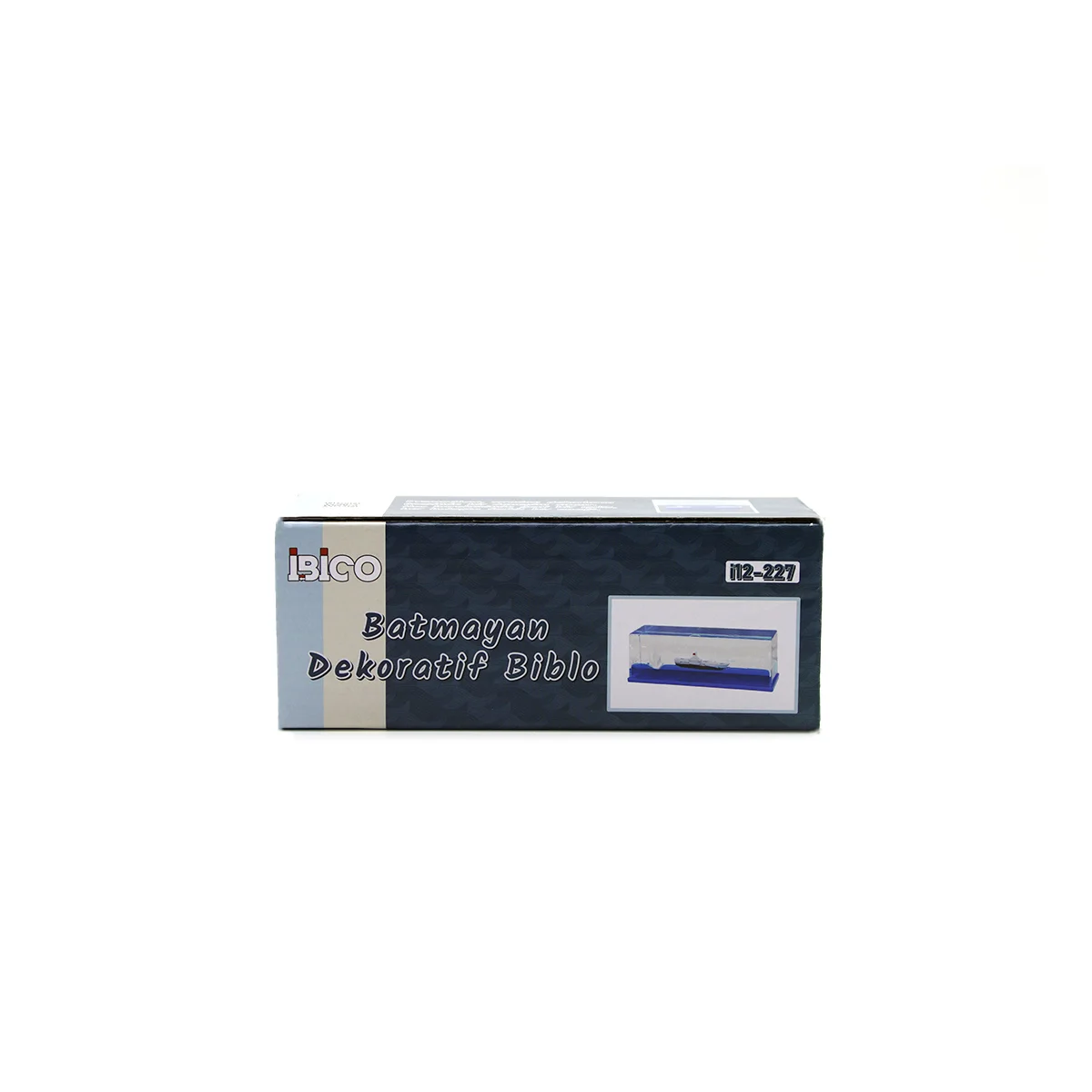 Yüzen Batmayan Akvaryum Dekoru - Gemi & Ada, Mavi, 5.2×15.2×5.3 cm görsel 4