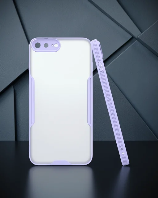 Apple İphone 7 Plus Kılıf Platin Silikon - Lila