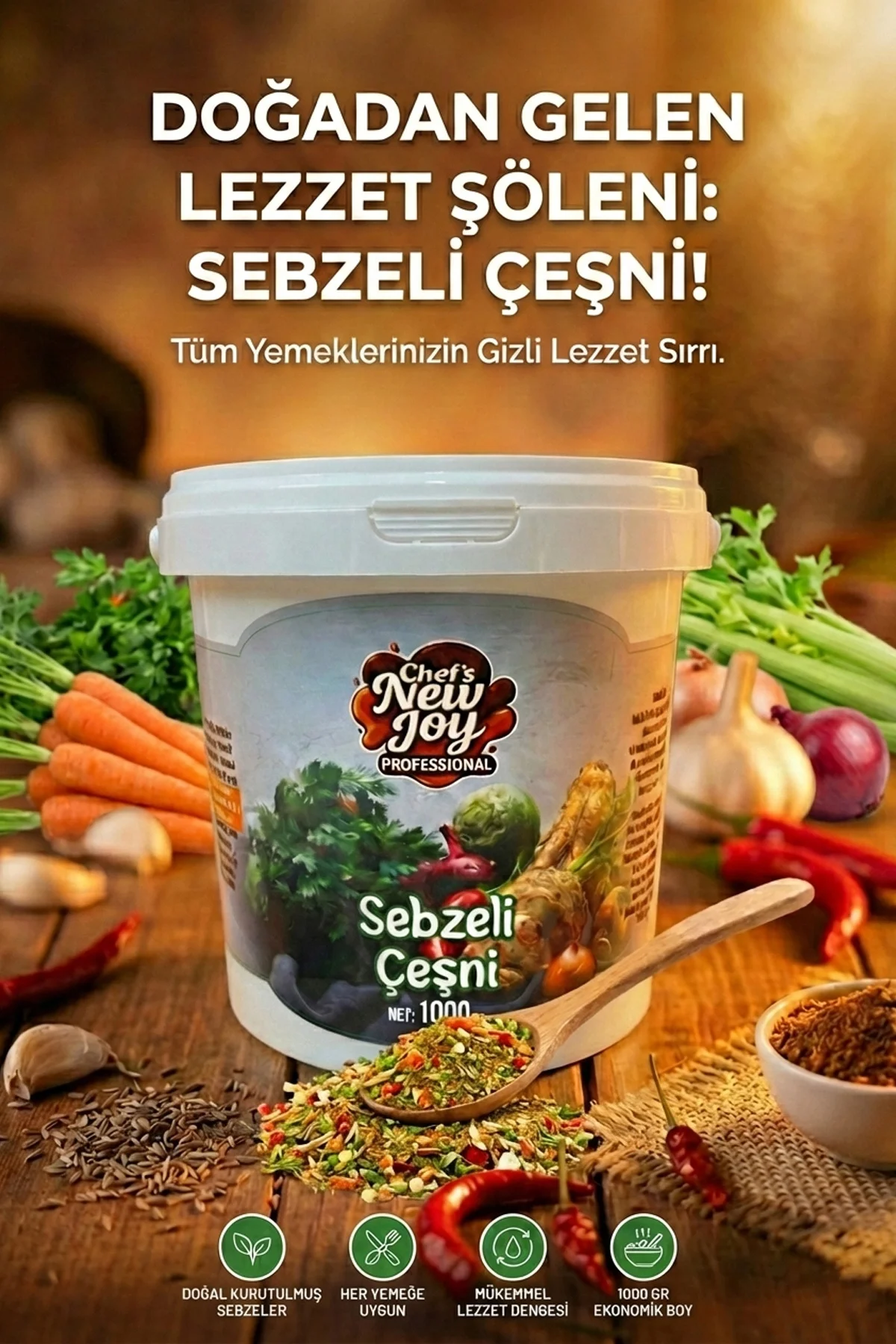 Sebzeli Çeşni 1000 gr Vegetable Seasoning