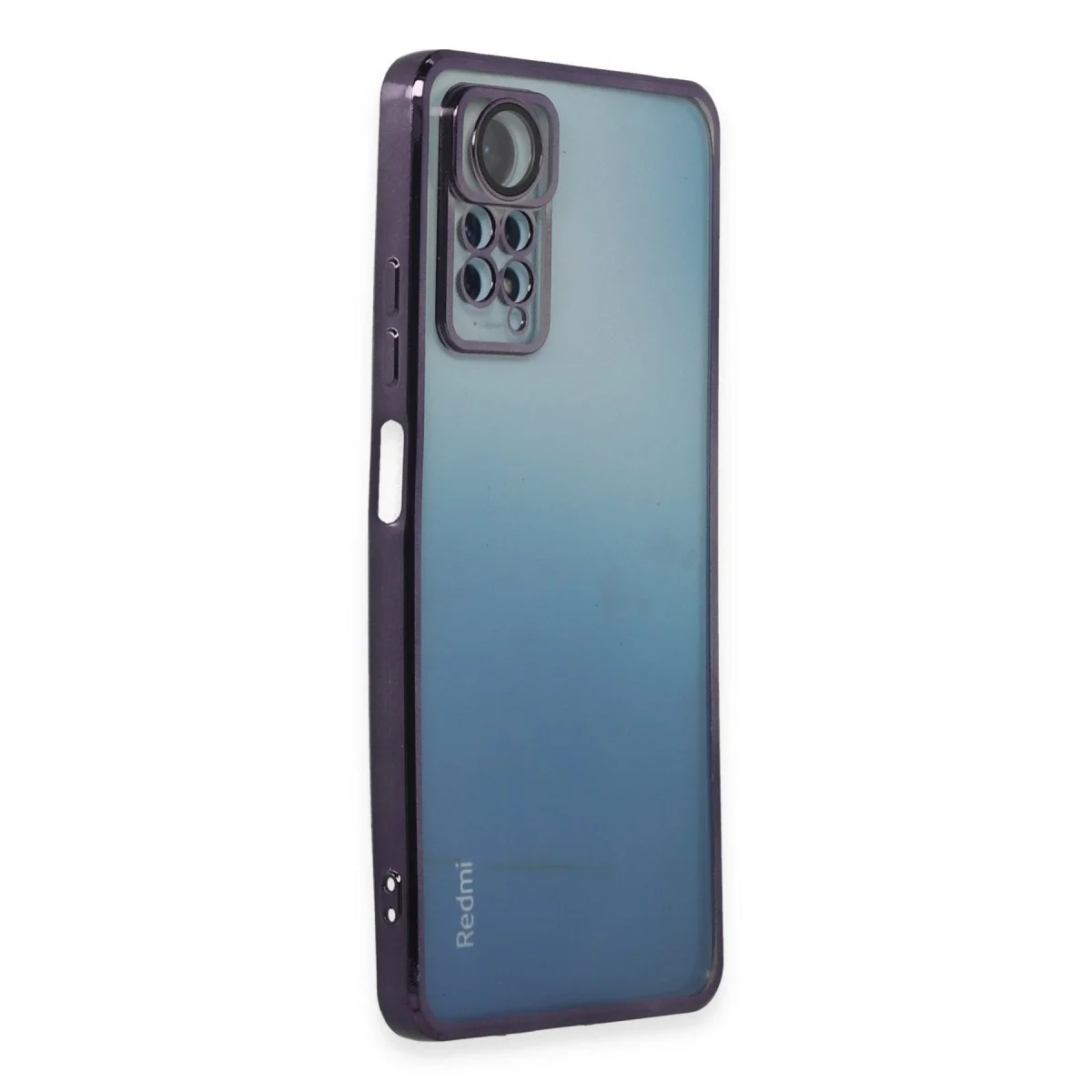 Xiaomi Redmi Note 11 Pro Kılıf Razer Lensli Silikon - Mor görsel 2