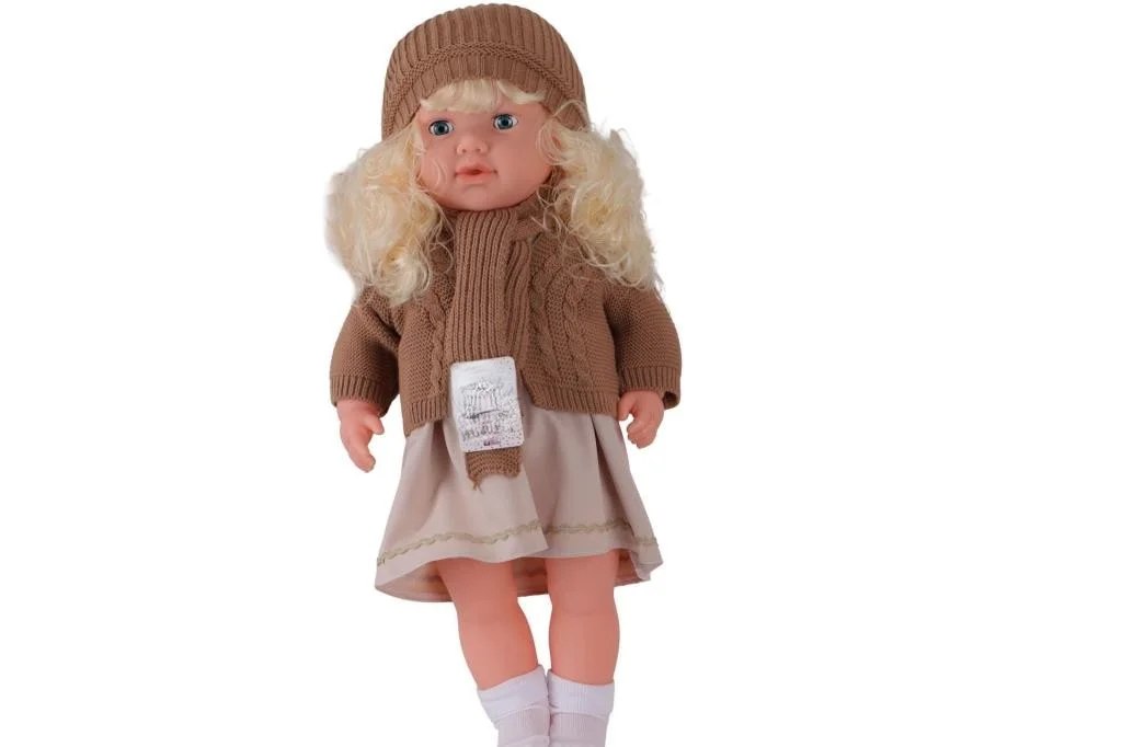 7959 60 Cm Trikolu Hırkalı Saçlı Büyük Bebek görsel 5