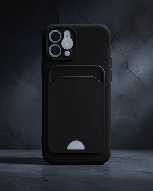 Apple İphone 12 Kılıf Kelvin Kartvizitli Silikon - Siyah