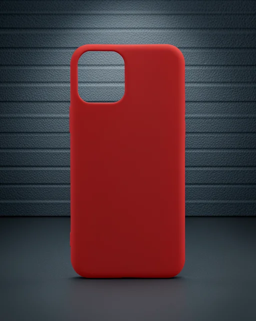 Apple İphone 12 Mini Kılıf First Silikon - Koyu Kırmızı