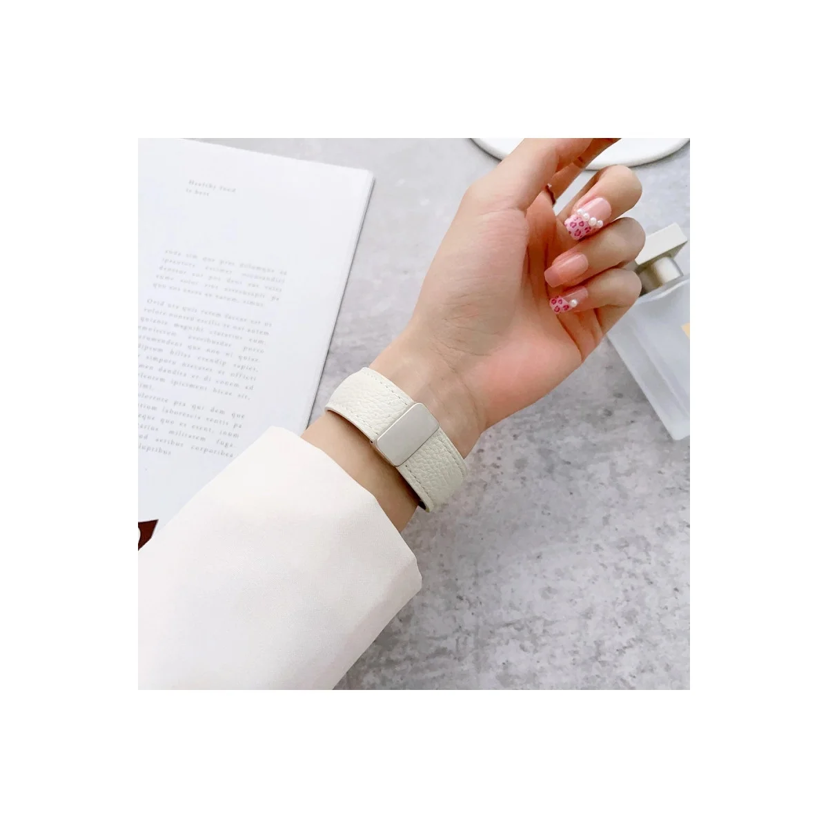 Apple Watch 42mm Kr414 Daks Deri Kordon (saat Değildir) - Lacivert görsel 5