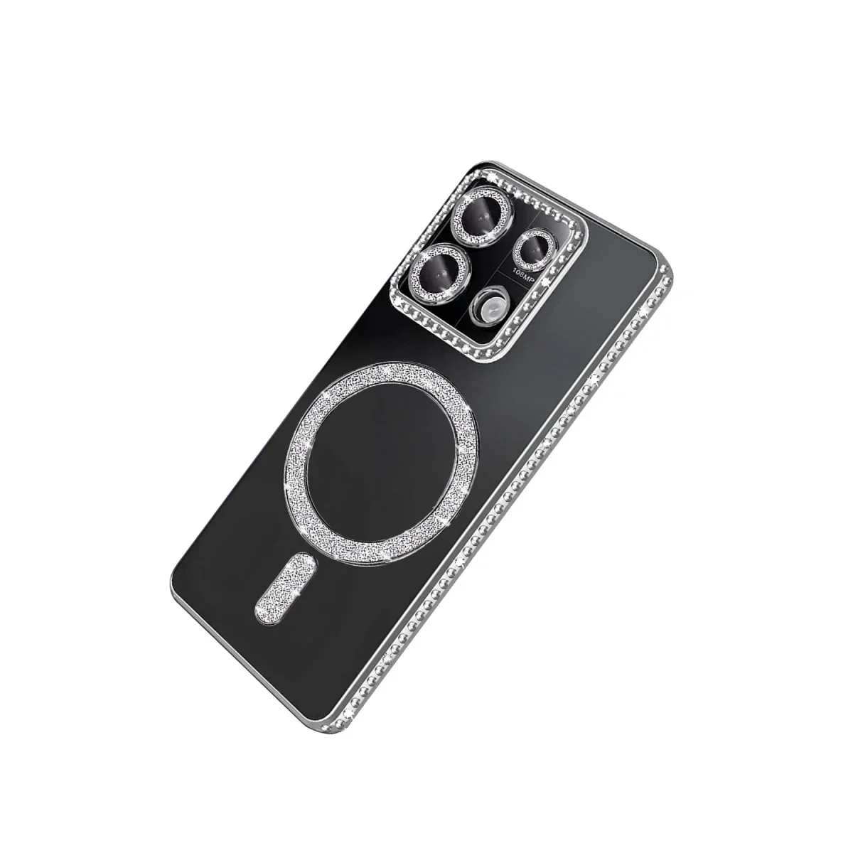 Xiaomi Redmi Note 13 Pro 4G Joke Simli Magneticsafe Kılıf - Gümüş görsel 4
