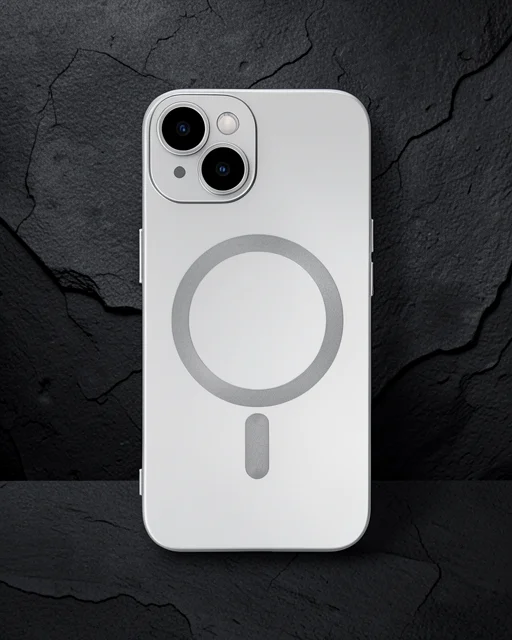 Apple İphone 14 Plus Kılıf Moshi Lens Magneticsafe Silikon - Gümüş