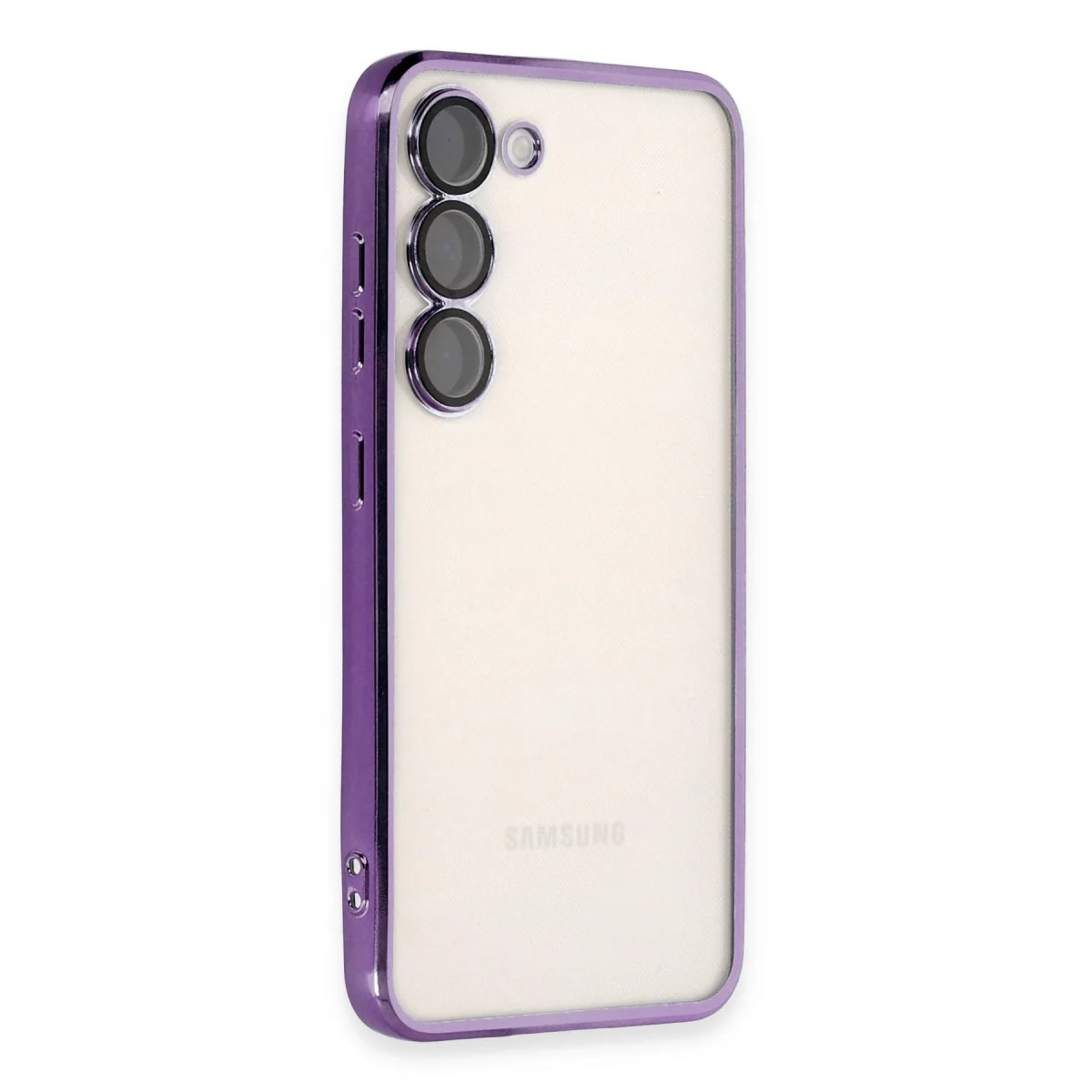 Samsung Galaxy S23 Kılıf Razer Lensli Silikon - Mor
