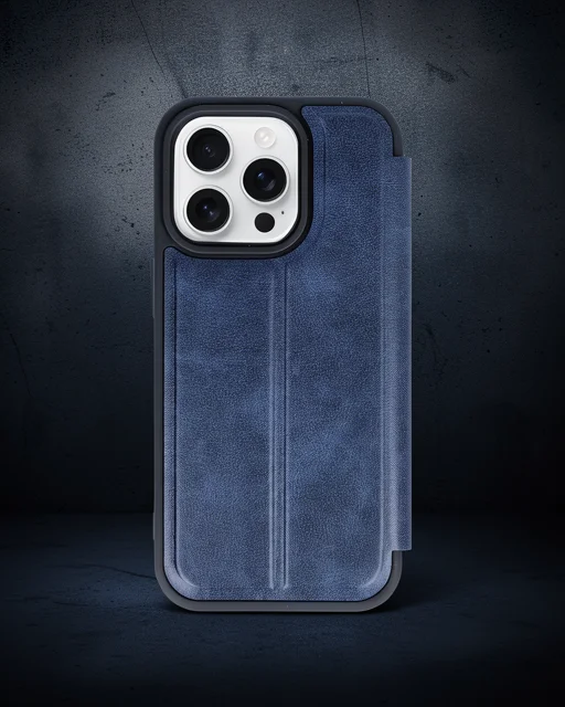 Apple İphone 14 Pro Max Kılıf Flip Cover - Lacivert