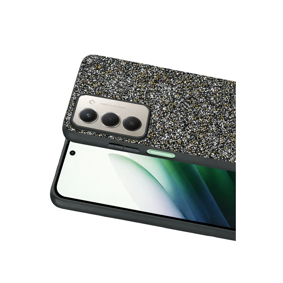 Onegif Xiaomi Redmi 15 4G Bright Simli Kapak - Gold görsel 2