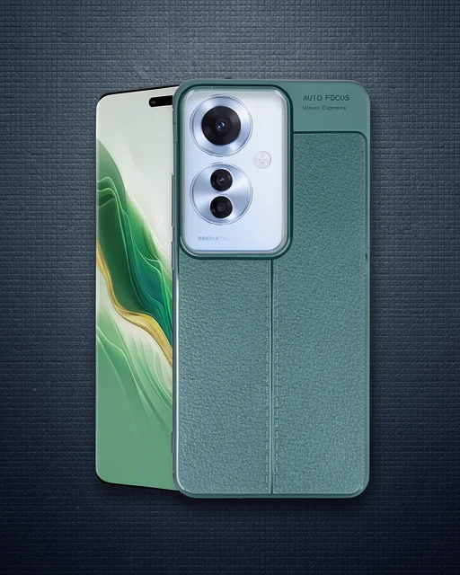 Oppo Reno 11f Kılıf Auto Focus Kapak - Koyu Yeşil
