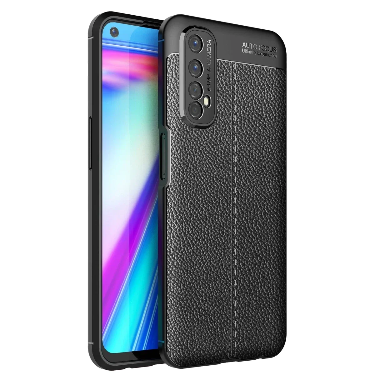 Realme 7 Kılıf Auto Focus Kapak - Siyah