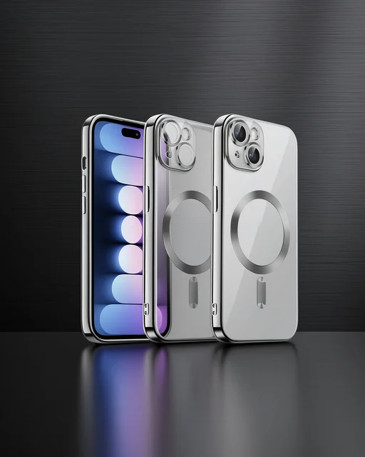 Apple İphone 15 Kılıf Kross Magneticsafe Kapak - Gümüş