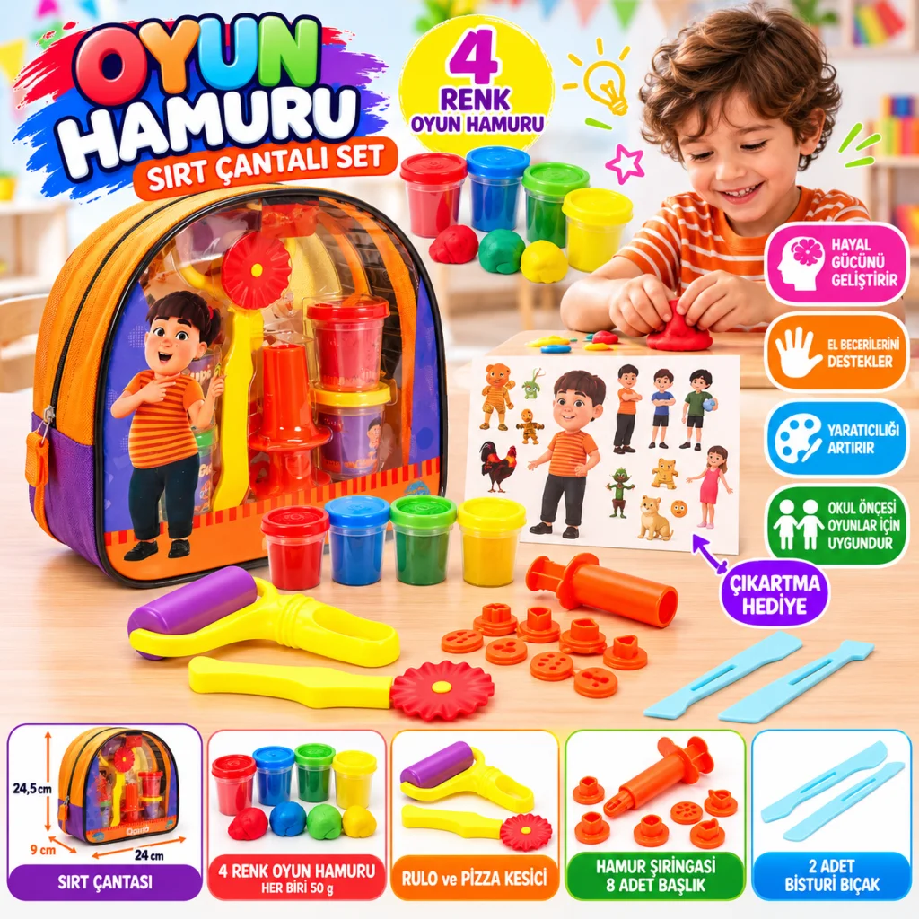 6717 Oyun Hamur Set Gupi Sırt Çnt 4X50GR Gup