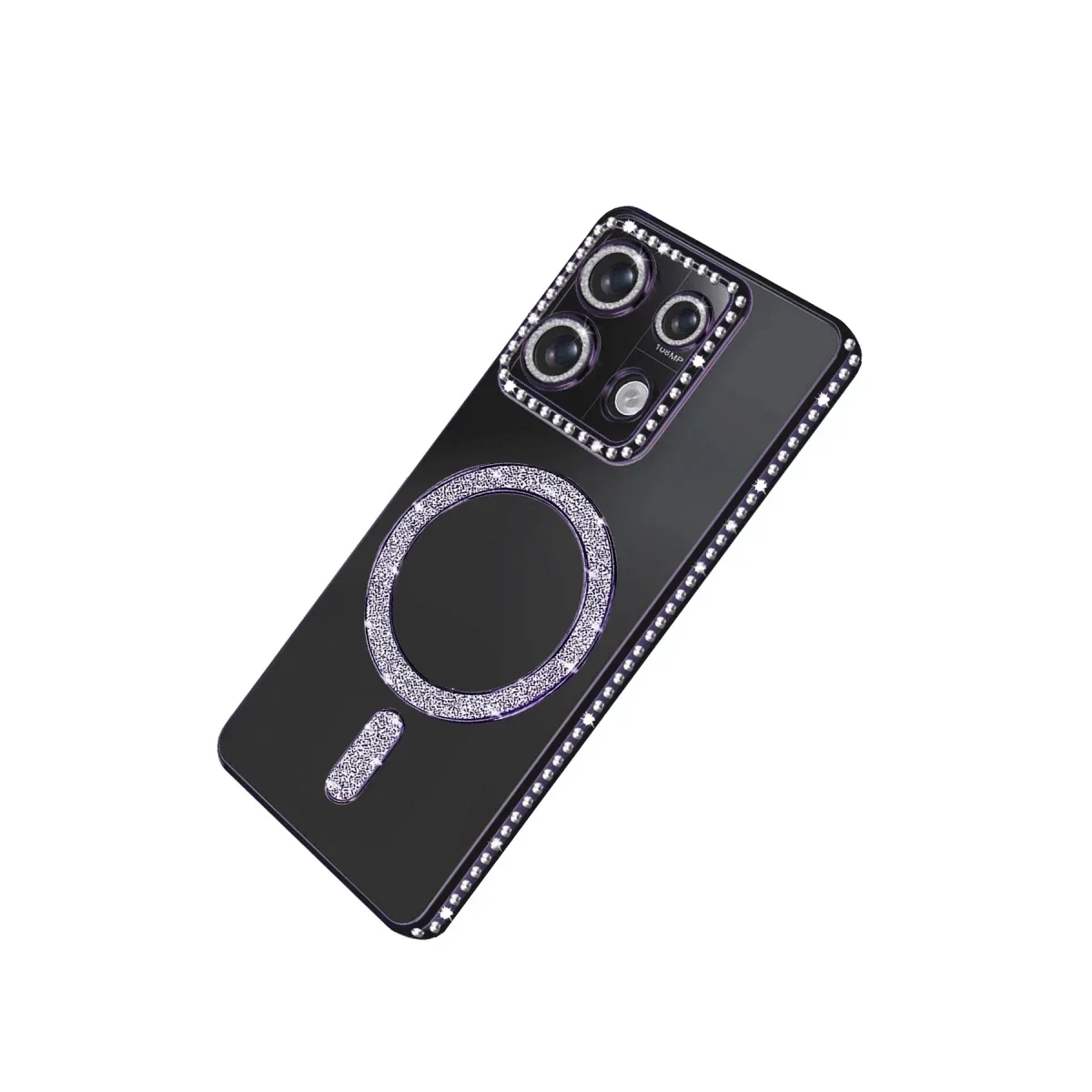 Xiaomi Redmi 13C Joke Simli Magneticsafe Kılıf - Derin Mor görsel 2