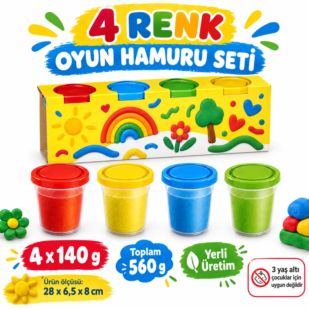 03281 4lü OYUN HAMURU / 488 gr