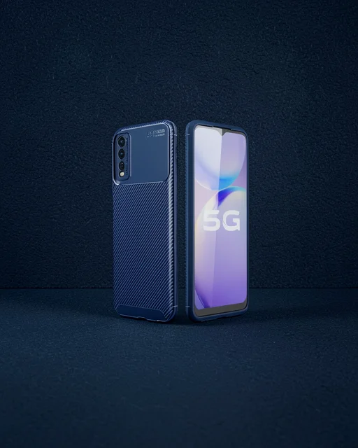 Vivo Y11s Kılıf Auto Focus Karbon Kapak - Lacivert