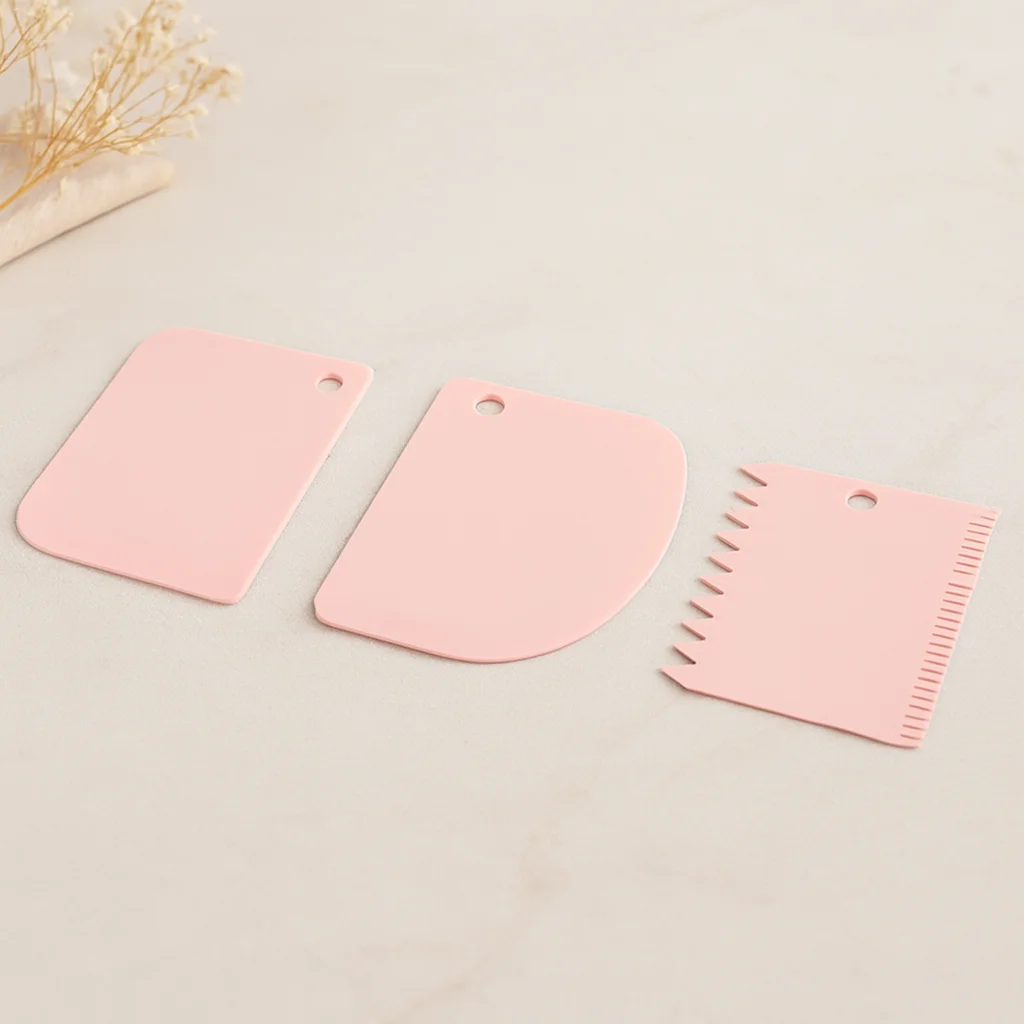 Plastik Hamur Kesici ve Kazıyıcı 3'lü Set